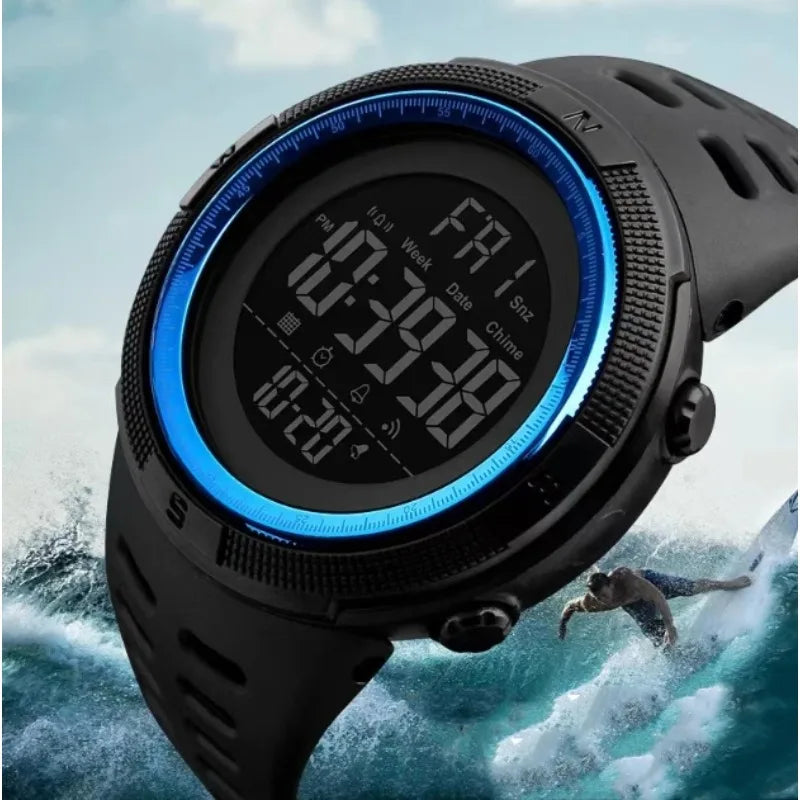 Men's Watch Sports Digital Watch Men's Large Dial Night Light Multi functional Military Electronic Watch