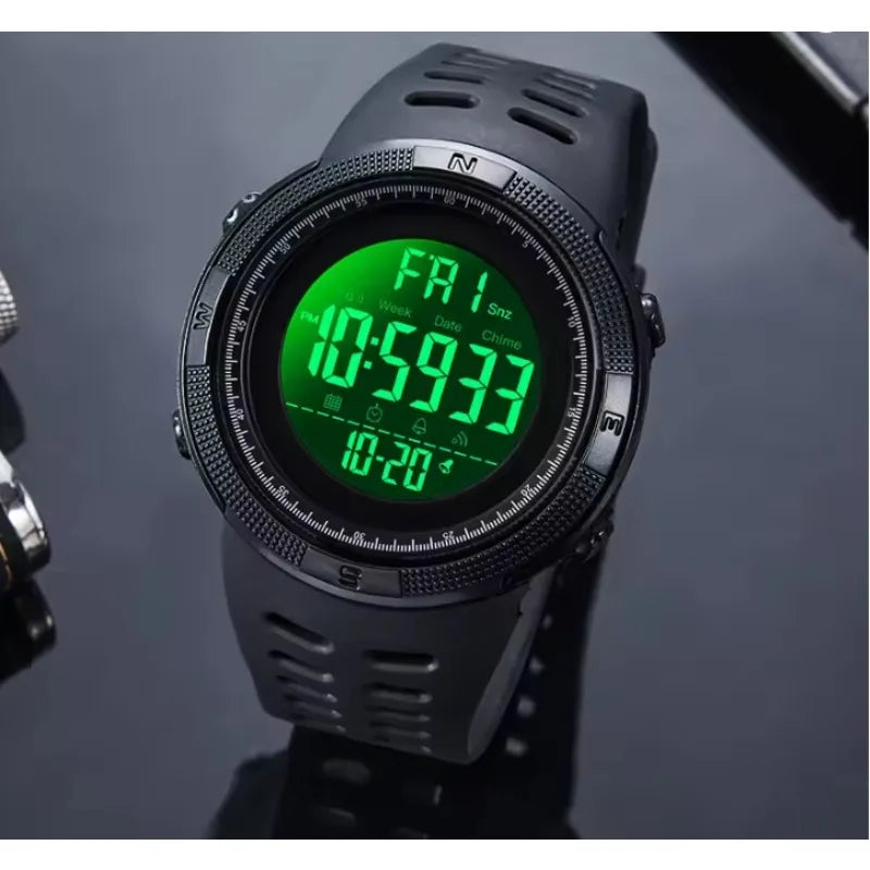 Men's Watch Sports Digital Watch Men's Large Dial Night Light Multi functional Military Electronic Watch
