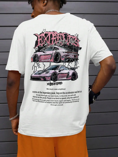 Classic High Quality Car Printed Men T-shirt Short Sleeve Tshirt Clothing Designer Tee Women Cotton T Shirt Unisex Fashion Tops