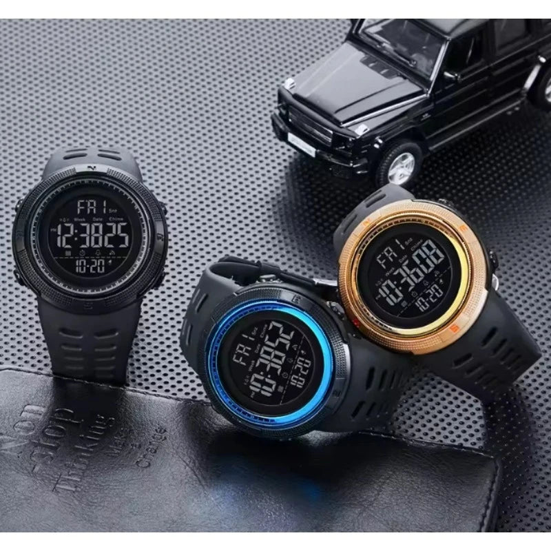 Men's Watch Sports Digital Watch Men's Large Dial Night Light Multi functional Military Electronic Watch