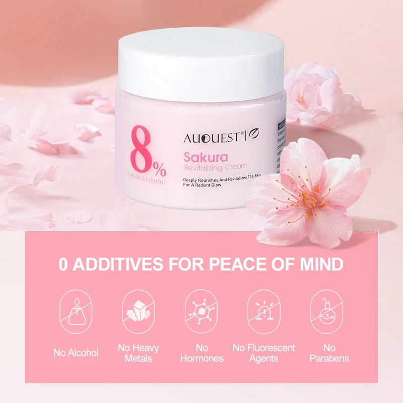 AUQUEST Sakura Face Cream Whitening Nourishing Smooth Wrinkles Hyaluronic Acid Moisturizing Korean Skin Care Cosmetics - TheGlamTrend<none>AUQUEST Sakura Face Cream Whitening Nourishing Smooth Wrinkles Hyaluronic Acid Moisturizing Korean Skin Care Cosmetics