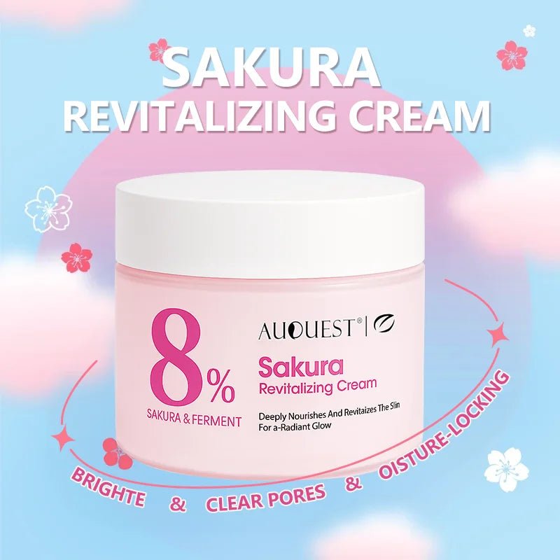 AUQUEST Sakura Face Cream Whitening Nourishing Smooth Wrinkles Hyaluronic Acid Moisturizing Korean Skin Care Cosmetics - TheGlamTrend<none>AUQUEST Sakura Face Cream Whitening Nourishing Smooth Wrinkles Hyaluronic Acid Moisturizing Korean Skin Care Cosmetics