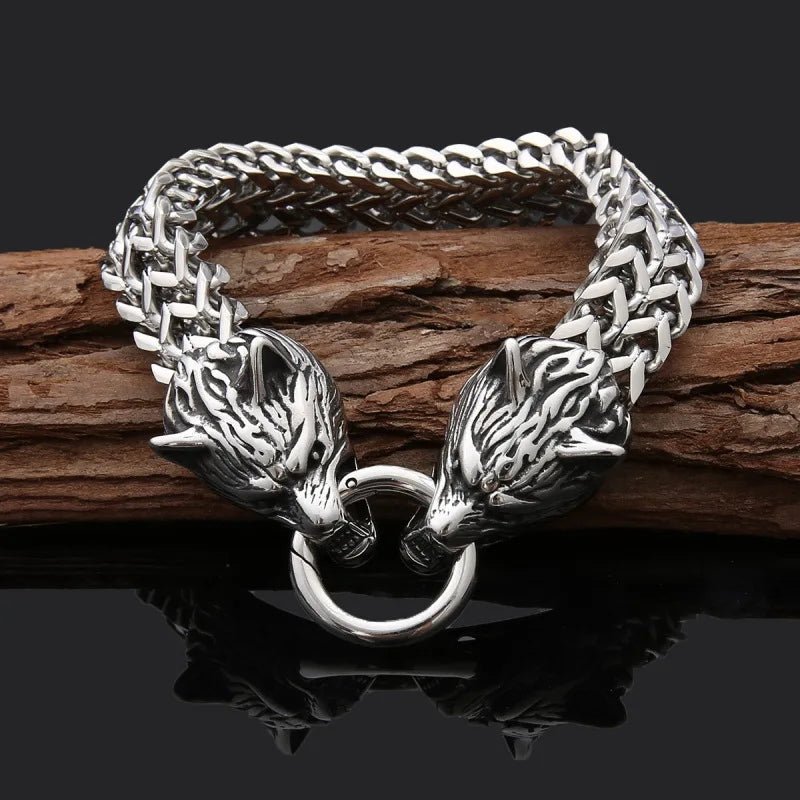 European and American Hip - hop Rock Fashion Personality Trendy Accessories for MEN'S Stainless Steel Wolf Head Bracelet - TheGlamTrend200000639:2832perimeter 21cm;200001034:201447815Steel colorSteel colorperimeter 21cmEuropean and American Hip - hop Rock Fashion Personality Trendy Accessories for MEN'S Stainless Steel Wolf Head Bracelet