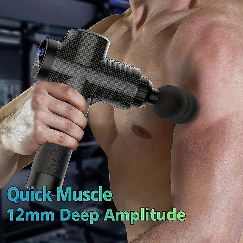 Fascial Massage Gun Electric Percussion Pistol Massager Body Neck Back Deep Tissue Muscle Relaxation Fitness Tool For Shoulder - TheGlamTrend14:19330Gear - Black;200009209:1271814027930Gear - BlackType C ChargeFascial Massage Gun Electric Percussion Pistol Massager Body Neck Back Deep Tissue Muscle Relaxation Fitness Tool For Shoulder