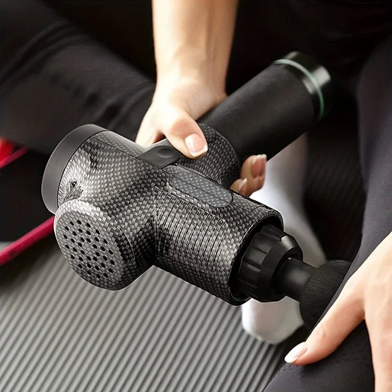 Fascial Massage Gun Electric Percussion Pistol Massager Body Neck Back Deep Tissue Muscle Relaxation Fitness Tool For Shoulder - TheGlamTrend14:19330Gear - Black;200009209:1271814027930Gear - BlackType C ChargeFascial Massage Gun Electric Percussion Pistol Massager Body Neck Back Deep Tissue Muscle Relaxation Fitness Tool For Shoulder