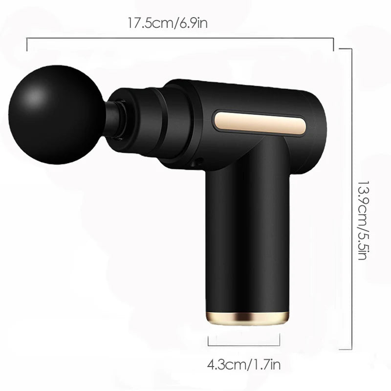 Fascial Massage Gun Electric Percussion Pistol Massager Body Neck Back Deep Tissue Muscle Relaxation Fitness Tool For Shoulder - TheGlamTrend14:19330Gear - Black;200009209:1271814027930Gear - BlackType C ChargeFascial Massage Gun Electric Percussion Pistol Massager Body Neck Back Deep Tissue Muscle Relaxation Fitness Tool For Shoulder