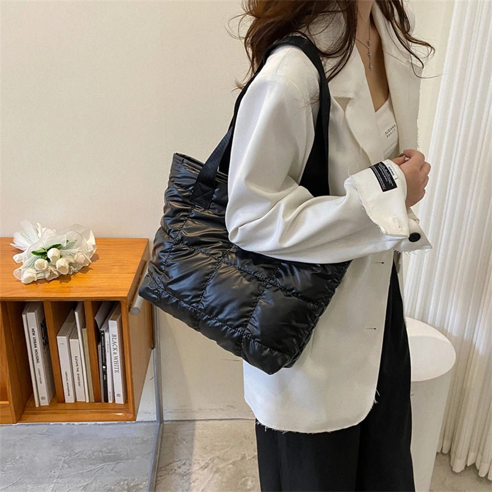 Fashion Tote Handbags for Women Black Large Capacity Soft Rhombus Bags Vinatge Quilted Shoulder Bag Purse for Travel Shopping - TheGlamTrend14:193blackFashion Tote Handbags for Women Black Large Capacity Soft Rhombus Bags Vinatge Quilted Shoulder Bag Purse for Travel Shopping