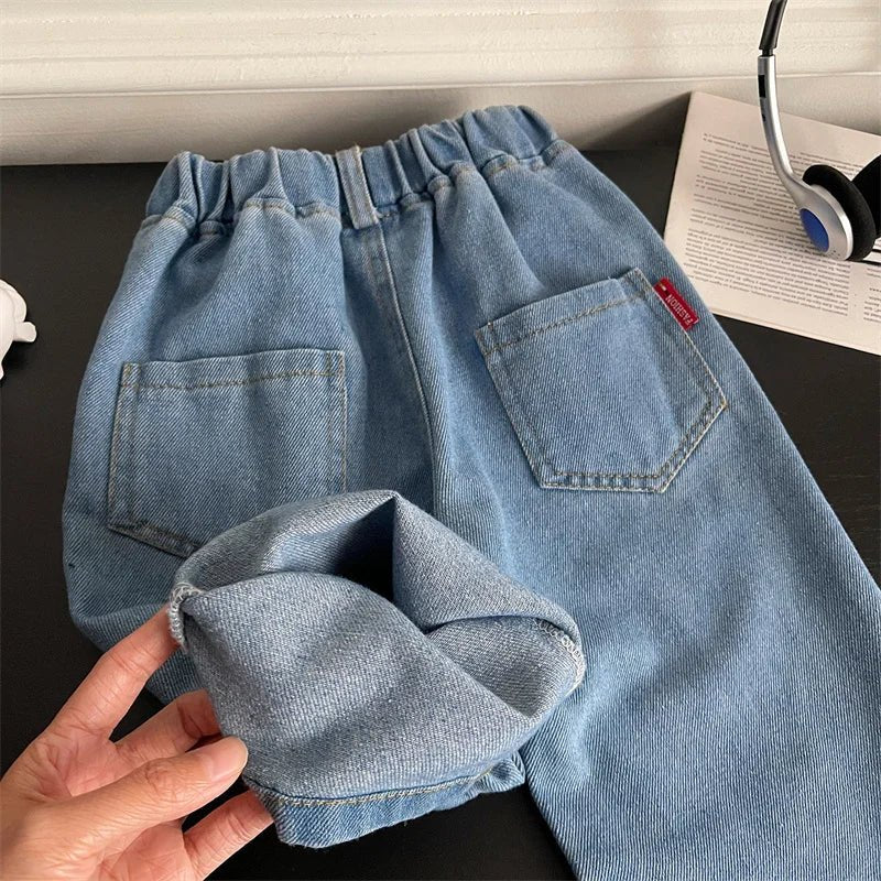 Girls Jeans Long Trousers Kids Pants Cotton 2024 Fashion Spring Autumn Baby's Teenagers Sport High Quality Children's Clothing - TheGlamTrend14:771Blue;200000463:200004187Blue2TGirls Jeans Long Trousers Kids Pants Cotton 2024 Fashion Spring Autumn Baby's Teenagers Sport High Quality Children's Clothing
