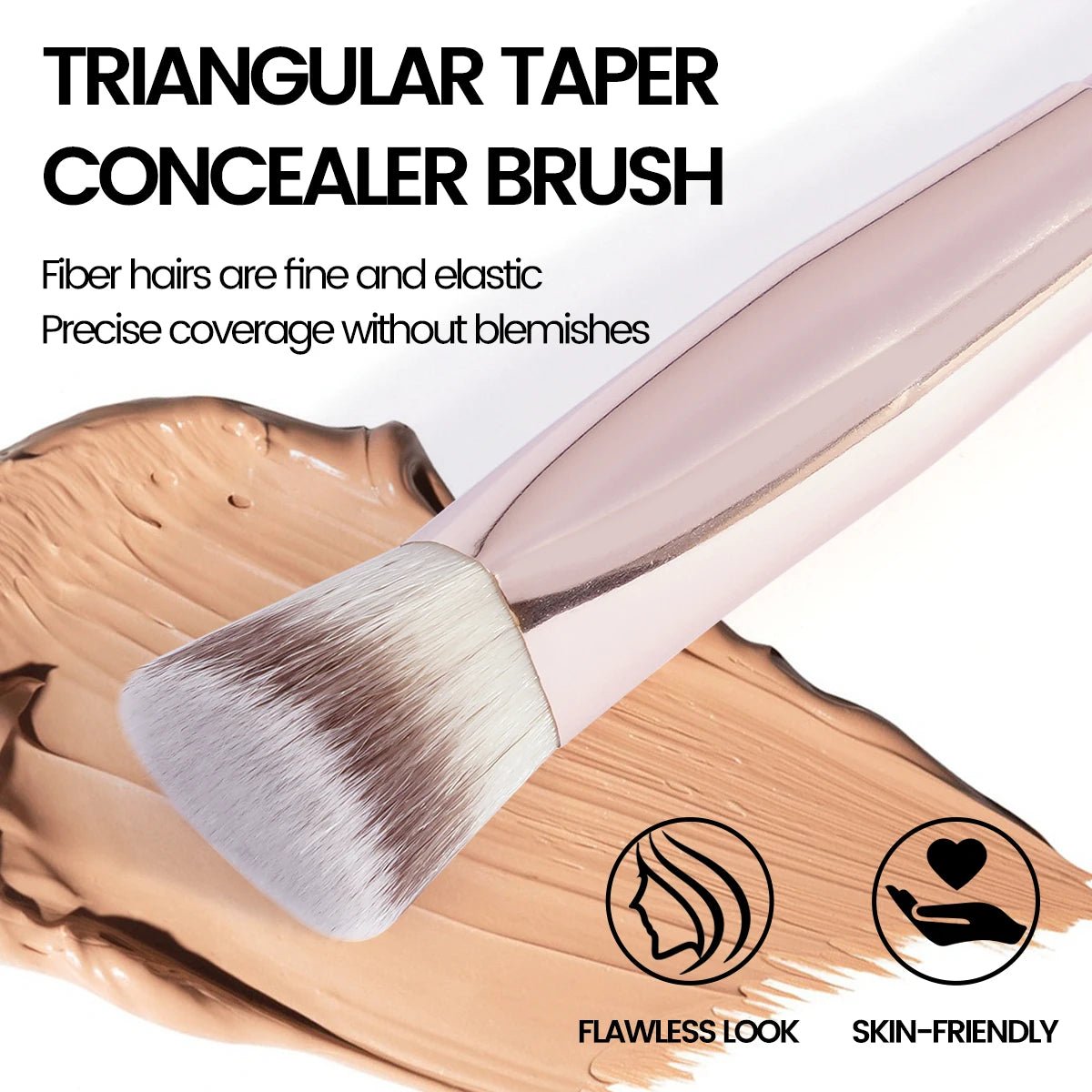 MAANGE Under Eye Concealer Makeup Brush Triangle Foundation Brush for Liquid Cream Blending Concealing Cosmetic Makeup Tools - TheGlamTrend200007787:193PinkPinkMAANGE Under Eye Concealer Makeup Brush Triangle Foundation Brush for Liquid Cream Blending Concealing Cosmetic Makeup Tools