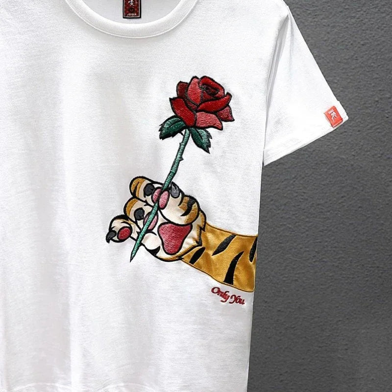 Man Tee Shirts Embroidery T Shirt For Men Heather Funny Rock Top Watercolor Katoen Hot Cheap Clothes And Young On Sale Trend - TheGlamTrend14:771White T-shirt;5:361385White T-shirtLMan Tee Shirts Embroidery T Shirt For Men Heather Funny Rock Top Watercolor Katoen Hot Cheap Clothes And Young On Sale Trend