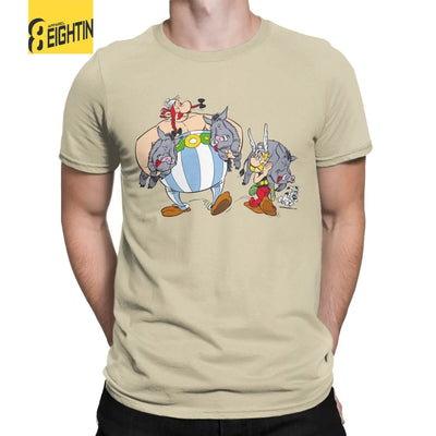Men T-Shirts Asteriks And Obeliks With Bor Cool 100% Cotton Tees Short Sleeve T Shirt Round Neck Tops Classic - TheGlamTrend14:10;5:100014064RedSMen T-Shirts Asteriks And Obeliks With Bor Cool 100% Cotton Tees Short Sleeve T Shirt Round Neck Tops Classic