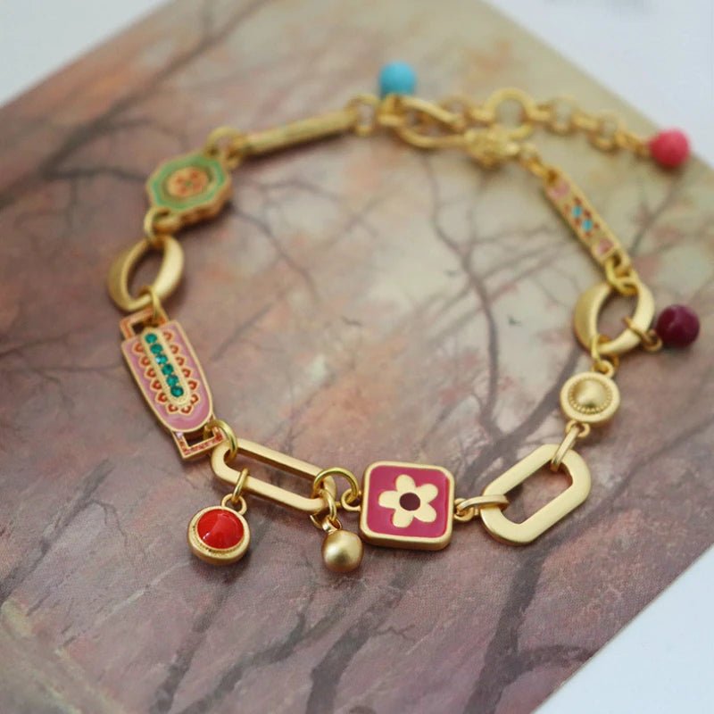 Modern Jewelry Elegant Temperament Multiple Colorful Enamle Chain Bracelets For Women Female Gifts Sweet Accessories Hot Sale - TheGlamTrend200001034:96235566Butterfly - 1Butterfly - 1Modern Jewelry Elegant Temperament Multiple Colorful Enamle Chain Bracelets For Women Female Gifts Sweet Accessories Hot Sale