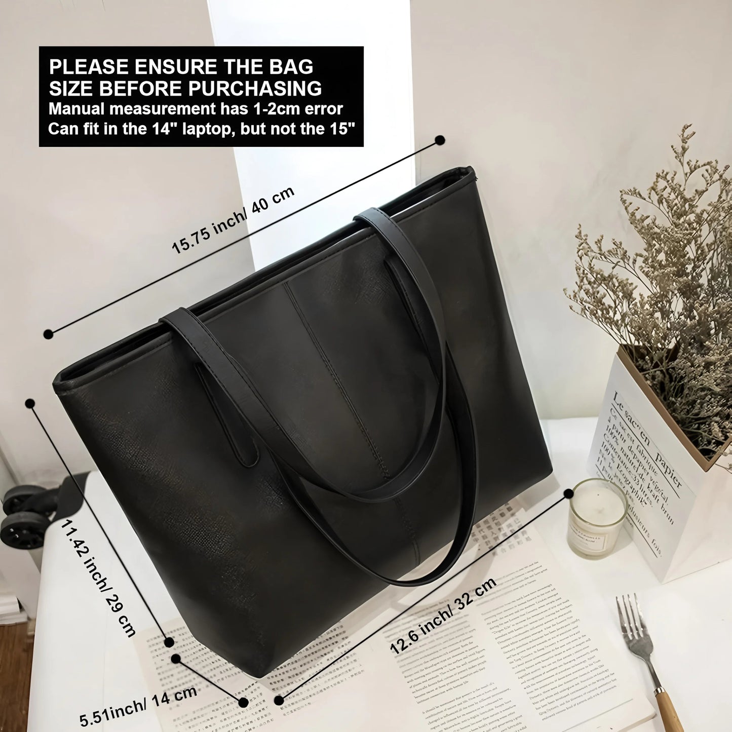 Women Fashion Bag Tote Bags for PU Shoulder Bag for Women Versatile Large Capacity Bags Split Leather Totes Handbag Work Travel - TheGlamTrend14:173BlackBlackWomen Fashion Bag Tote Bags for PU Shoulder Bag for Women Versatile Large Capacity Bags Split Leather Totes Handbag Work Travel