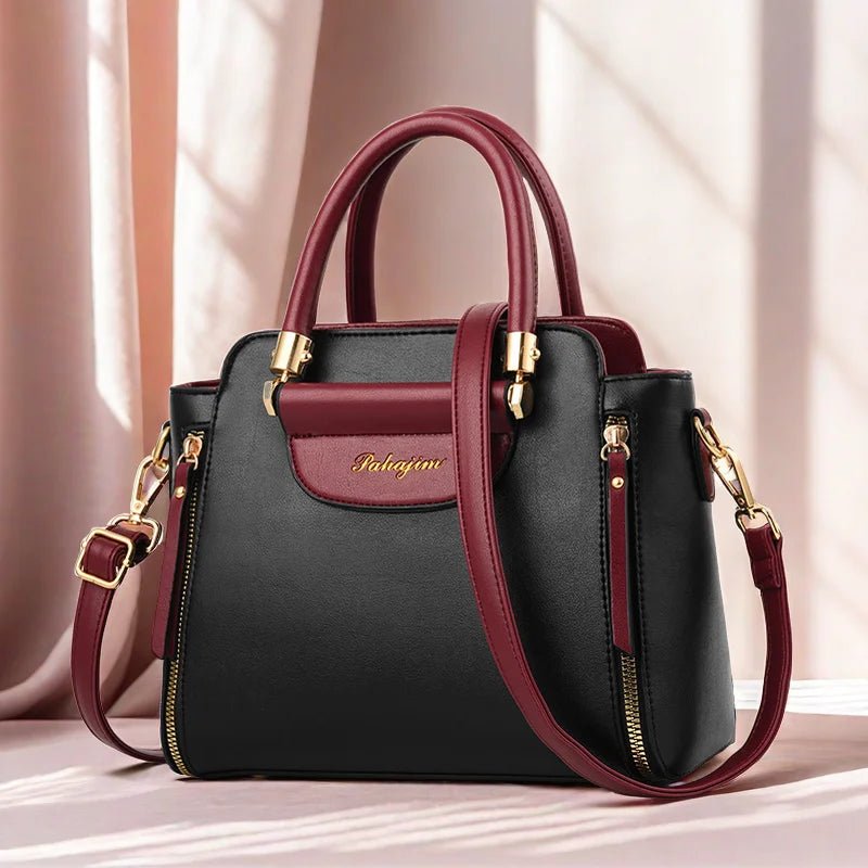 Women's bag 2025 new fashion women's bags hit color hand - held bag Europeand the United States all - match shoulder messenger bag - TheGlamTrend14:200002984BurgundyWomen's bag 2025 new fashion women's bags hit color hand - held bag Europeand the United States all - match shoulder messenger bag