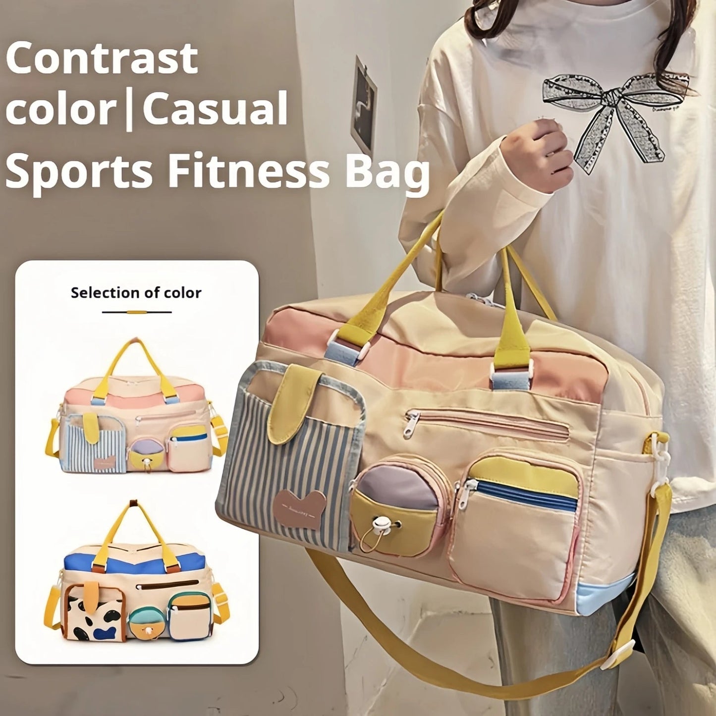 Women's Gym Tote Bags - Gym bags, large capacity sports bags for yoga, travel and fitness essentials - stylish design - tan - TheGlamTrend14:173blueblueWomen's Gym Tote Bags - Gym bags, large capacity sports bags for yoga, travel and fitness essentials - stylish design - tan