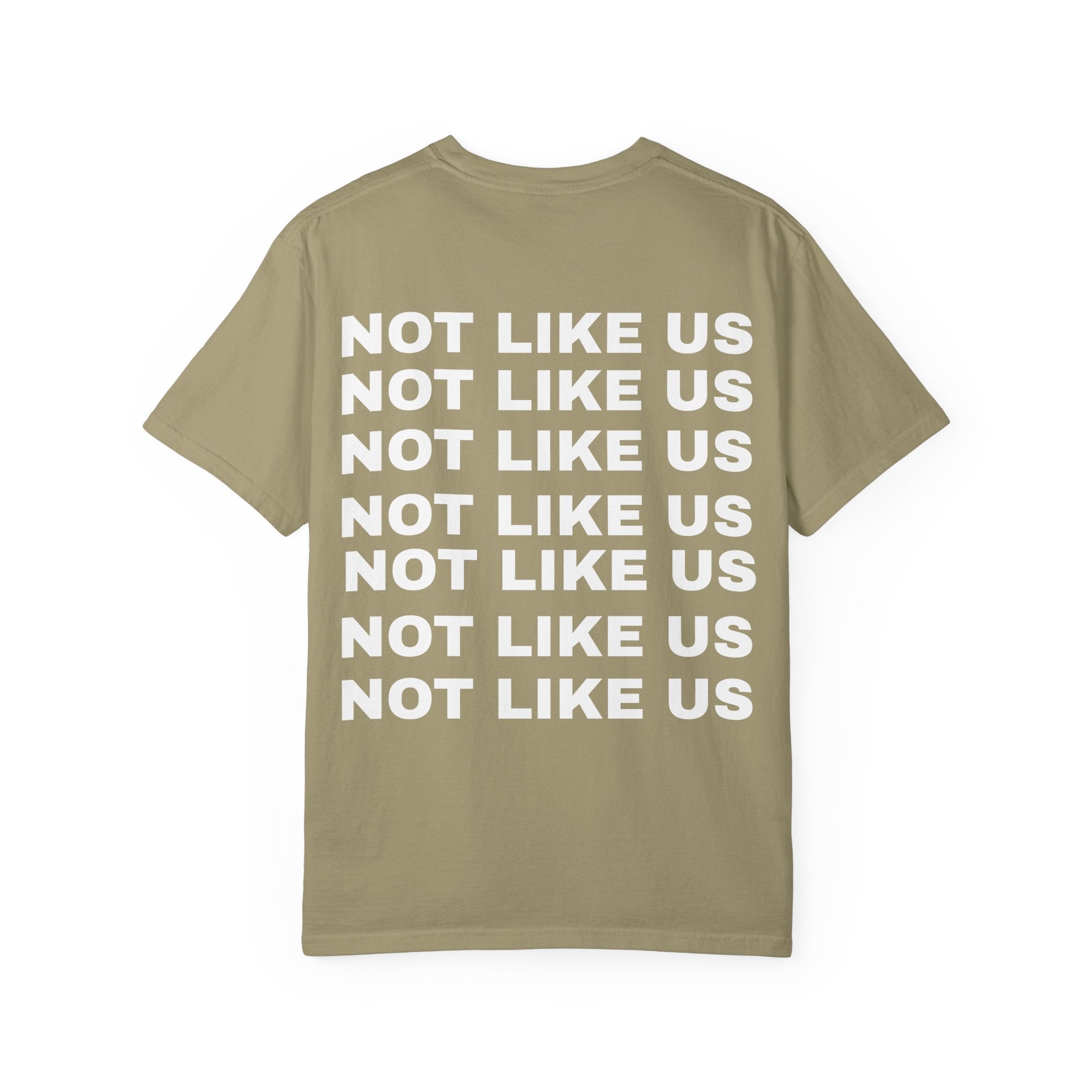 T-Shirt — 'Not Like Us' Graphic Tee (Vintage Religious Embrace Design)