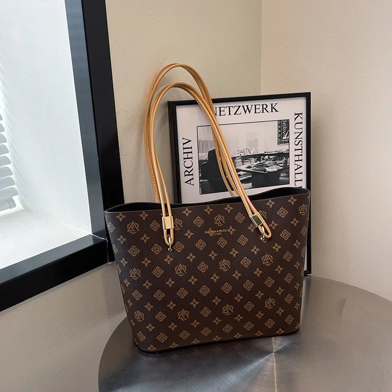 2025 Women Bags Vintage Handheld Tote Fashion Print Shoulder Large Capacity Handbag - TheGlamTrend14:1052kasekase2025 Women Bags Vintage Handheld Tote Fashion Print Shoulder Large Capacity Handbag