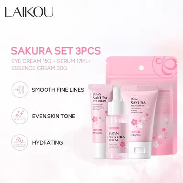 3pcs/set Sakura Skin Care Sets Face Cream Serum Eye Cream Face Beauty Products for Women Daily Moisturizing Skin Care Products - TheGlamTrend14:200021498SakuraSakura3pcs/set Sakura Skin Care Sets Face Cream Serum Eye Cream Face Beauty Products for Women Daily Moisturizing Skin Care Products