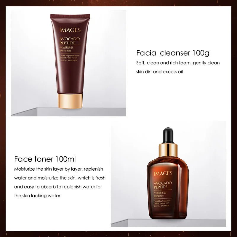 5pcs/Set IMAGES Avocado Skin Care Sets Facial Moisturizing Face Cream Serum Facial Cleanser Eye Cream Skin Care Products - TheGlamTrend<none>5pcs/Set IMAGES Avocado Skin Care Sets Facial Moisturizing Face Cream Serum Facial Cleanser Eye Cream Skin Care Products