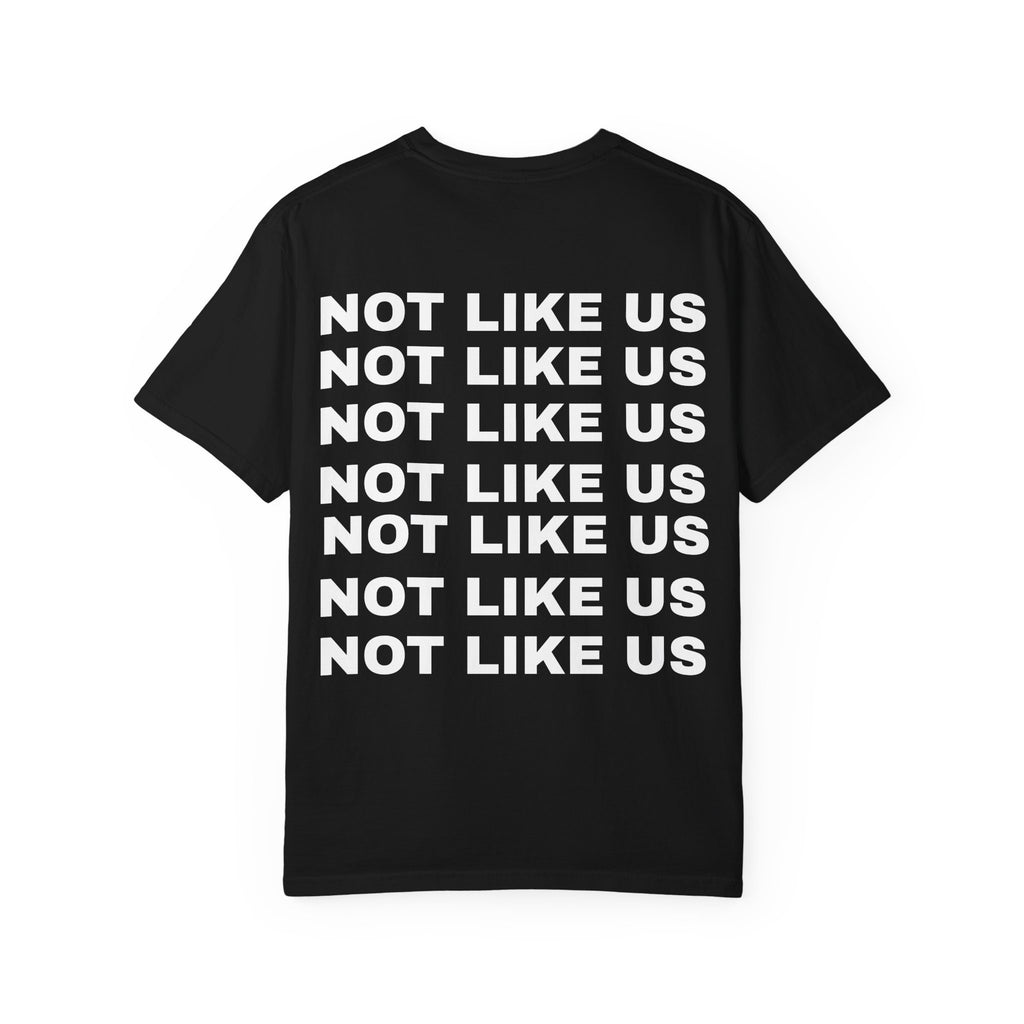 T-Shirt — 'Not Like Us' Graphic Tee (Vintage Religious Embrace Design)