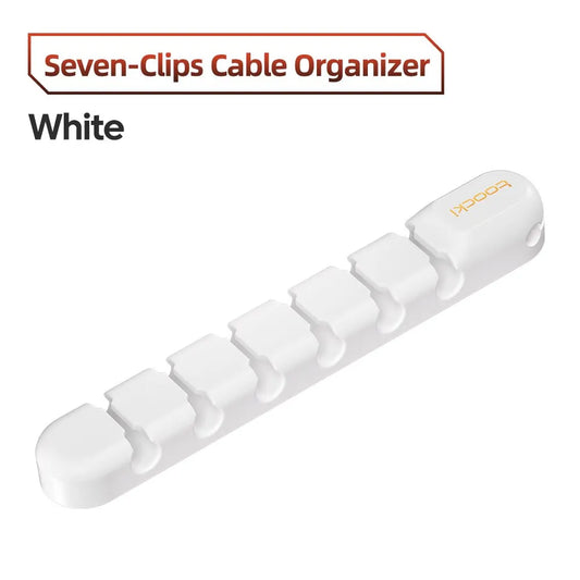 "Toocki 7-Hole Cable Organizer | USB Wire Cord Management Holder for Desktop, Mouse, Keyboard, USB-C"