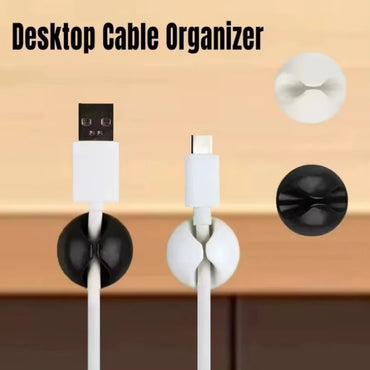 Multi-Pack Rubber Cable Clips – USB Type-C Data Cable Organizer & Protector for Home, Office, Car