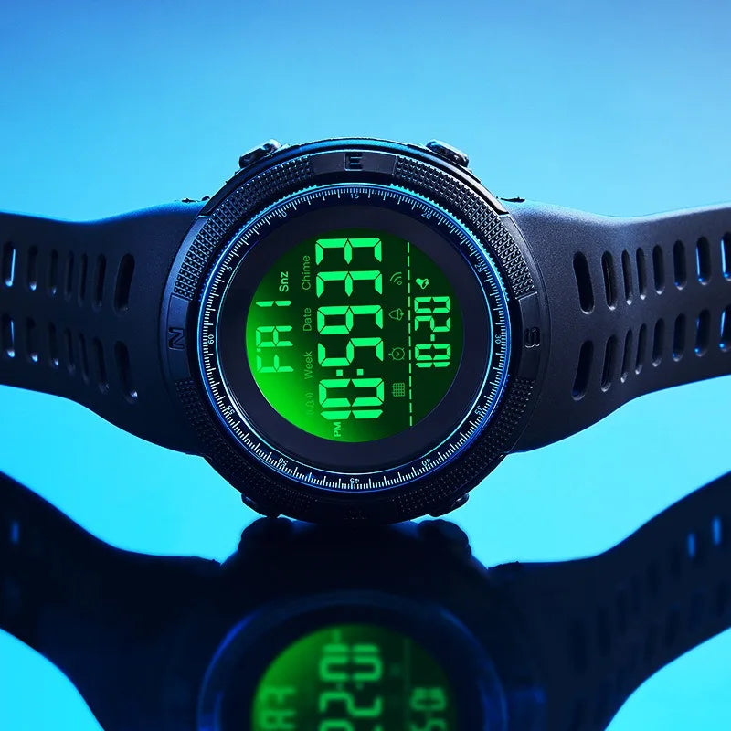 Men's Watch Sports Digital Watch Men's Large Dial Night Light Multi functional Military Electronic Watch
