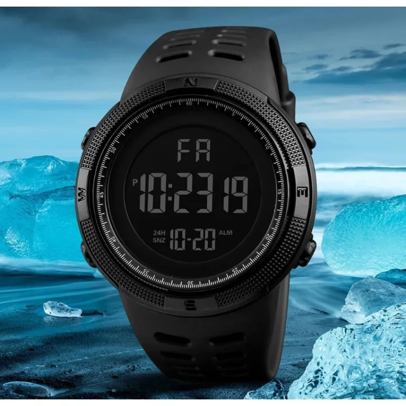 Men's Watch Sports Digital Watch Men's Large Dial Night Light Multi functional Military Electronic Watch