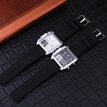 Watch Men's Western Wild Motorcycle Watch Men's and Women's Super Large dial Dominant Square Fashion Casual Couple Watch