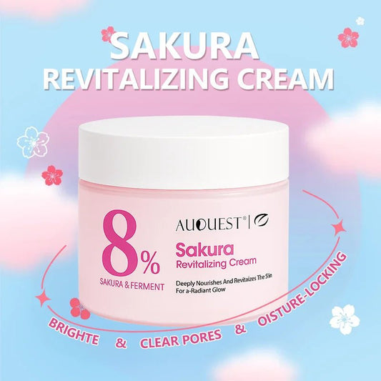 AUQUEST Sakura Face Cream Whitening Nourishing Smooth Wrinkles Hyaluronic Acid Moisturizing Korean Skin Care Cosmetics - TheGlamTrend<none>AUQUEST Sakura Face Cream Whitening Nourishing Smooth Wrinkles Hyaluronic Acid Moisturizing Korean Skin Care Cosmetics