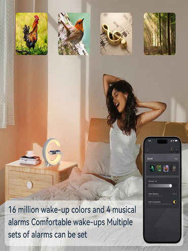 Bluetooth Speaker Wireless Charger with Portable Small Mini Speakerwireless Atmosphere Lampmultifunctional Rgb Night Light - TheGlamTrend14:29White APP controlWhite APP controlBluetooth Speaker Wireless Charger with Portable Small Mini Speakerwireless Atmosphere Lampmultifunctional Rgb Night Light