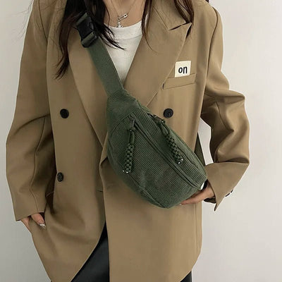Casual Corduroy Belt Bags for Women Fashion Fanny Pack Female Banana Waist Bag Hip Purse Shoulder Crossbody Chest Bag Pocket - TheGlamTrend14:29WhiteWhiteCasual Corduroy Belt Bags for Women Fashion Fanny Pack Female Banana Waist Bag Hip Purse Shoulder Crossbody Chest Bag Pocket