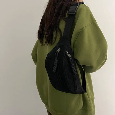 Casual Corduroy Belt Bags for Women Fashion Fanny Pack Female Banana Waist Bag Hip Purse Shoulder Crossbody Chest Bag Pocket - TheGlamTrend14:29WhiteWhiteCasual Corduroy Belt Bags for Women Fashion Fanny Pack Female Banana Waist Bag Hip Purse Shoulder Crossbody Chest Bag Pocket
