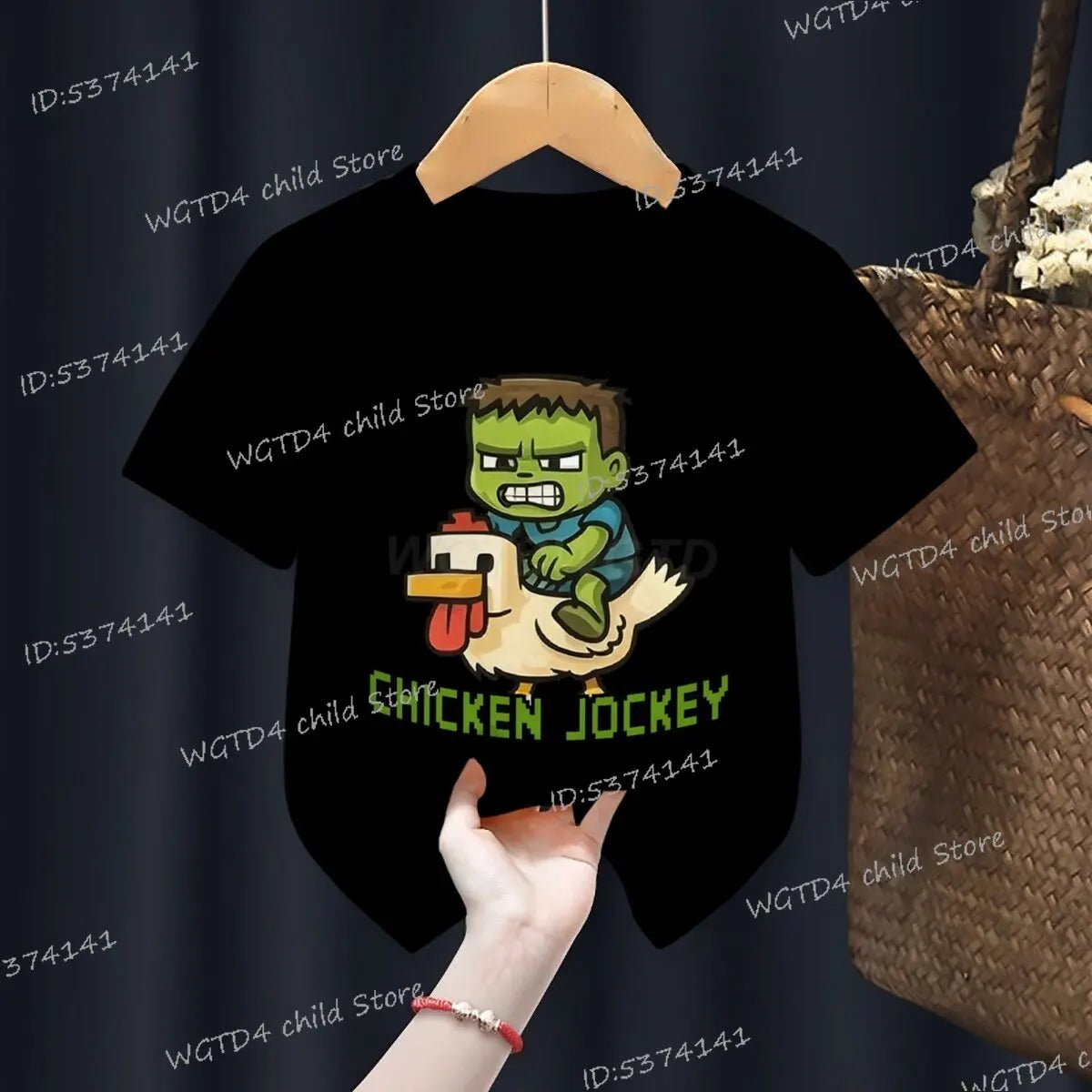 Children's Clothing Funny Chicken Jockey Graphic T Shirt Baby Girl Boy Summer Tops Cartoon Fashion Chicken Jockey Kids Clothes - TheGlamTrend14:193;200000463:200004187black2TChildren's Clothing Funny Chicken Jockey Graphic T Shirt Baby Girl Boy Summer Tops Cartoon Fashion Chicken Jockey Kids Clothes