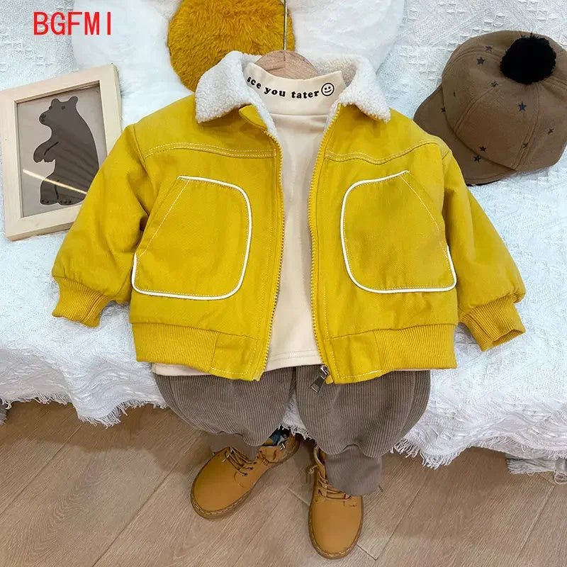 Children's Clothing Korean Kids Winter Clothes for Girls Plush Baby Coats Autumn Fashion Jacket for Boy Warm Kid Outerwear 0 - 5Y - TheGlamTrend14:933;200000463:200004193110cmCoffee110cmChildren's Clothing Korean Kids Winter Clothes for Girls Plush Baby Coats Autumn Fashion Jacket for Boy Warm Kid Outerwear 0 - 5Y
