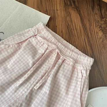 Children's Clothing Sets Bow Short Sleeve Top + Plaid Wide Leg Pants 2pcs Sets Kids Clothes for Girls Toddler Girl Clothes - TheGlamTrend14:173pink sets;200000463:200004188pink sets3TChildren's Clothing Sets Bow Short Sleeve Top + Plaid Wide Leg Pants 2pcs Sets Kids Clothes for Girls Toddler Girl Clothes