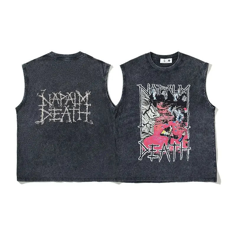 Designer T Shirt Tee Workout Shirts American Washed Tank Top Dark Man Ins Vintage Retro Sleeveless Short Sleeve Ins Tops Unisex - TheGlamTrend14:12544;5:3613864MDesigner T Shirt Tee Workout Shirts American Washed Tank Top Dark Man Ins Vintage Retro Sleeveless Short Sleeve Ins Tops Unisex