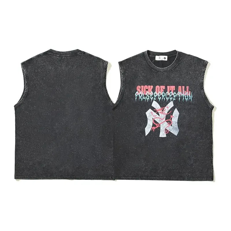 Designer T Shirt Tee Workout Shirts American Washed Tank Top Dark Man Ins Vintage Retro Sleeveless Short Sleeve Ins Tops Unisex - TheGlamTrend14:2000048908;5:3613868MDesigner T Shirt Tee Workout Shirts American Washed Tank Top Dark Man Ins Vintage Retro Sleeveless Short Sleeve Ins Tops Unisex