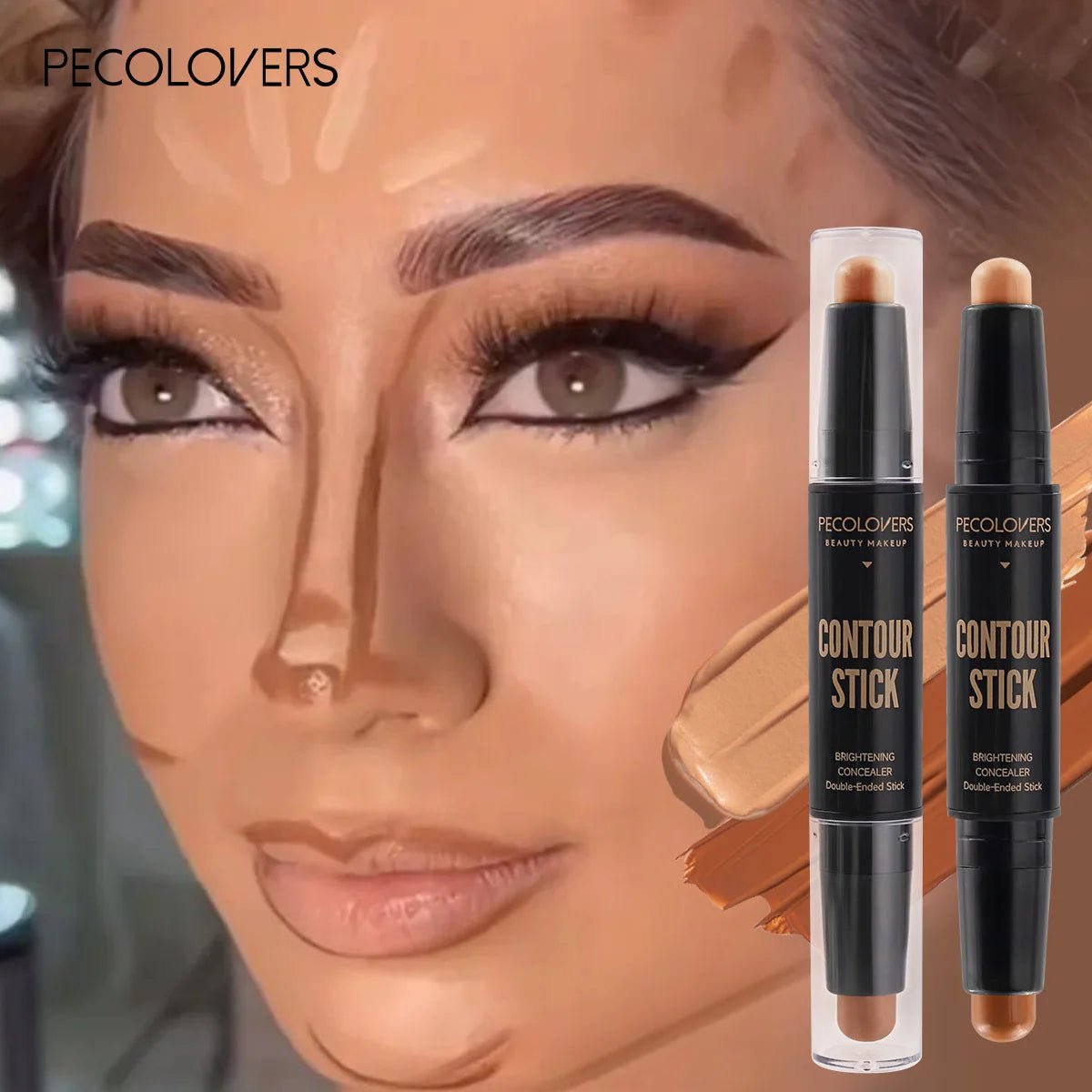 Double Head Highlight Pen Face Make Up Liquid Waterproof Contouring Foundation Contour Makeup Concealer Stick Pencil Cosmetics - TheGlamTrend200001176:2000001950202Double Head Highlight Pen Face Make Up Liquid Waterproof Contouring Foundation Contour Makeup Concealer Stick Pencil Cosmetics