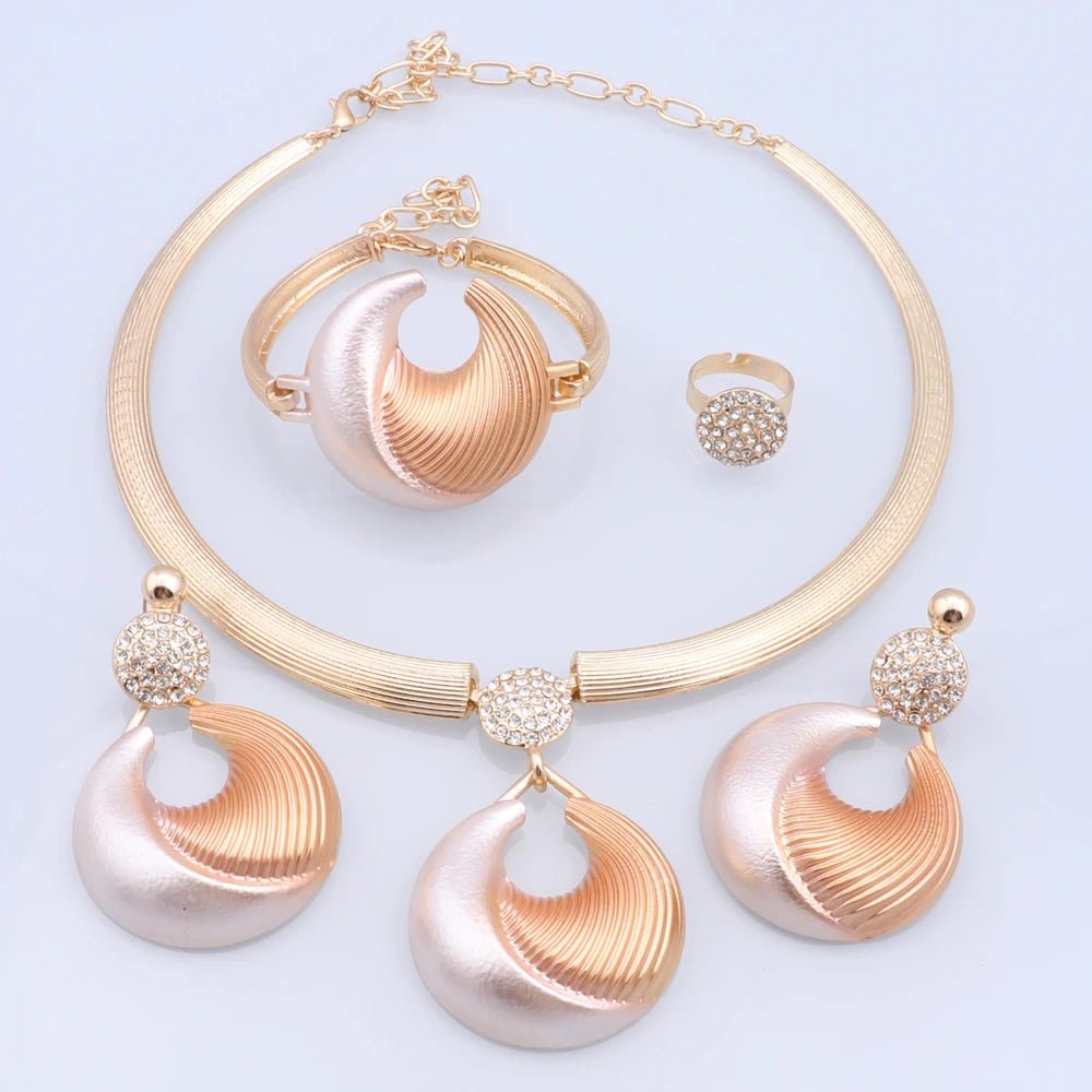 Dubai Jewelry Set For Women Silver Plated Luxury Necklace Earrings Bracelet And Ring Set Jewelry For Wedding Party Trending ﻿ - TheGlamTrend200001033:361187MulticolorMulticolorDubai Jewelry Set For Women Silver Plated Luxury Necklace Earrings Bracelet And Ring Set Jewelry For Wedding Party Trending ﻿