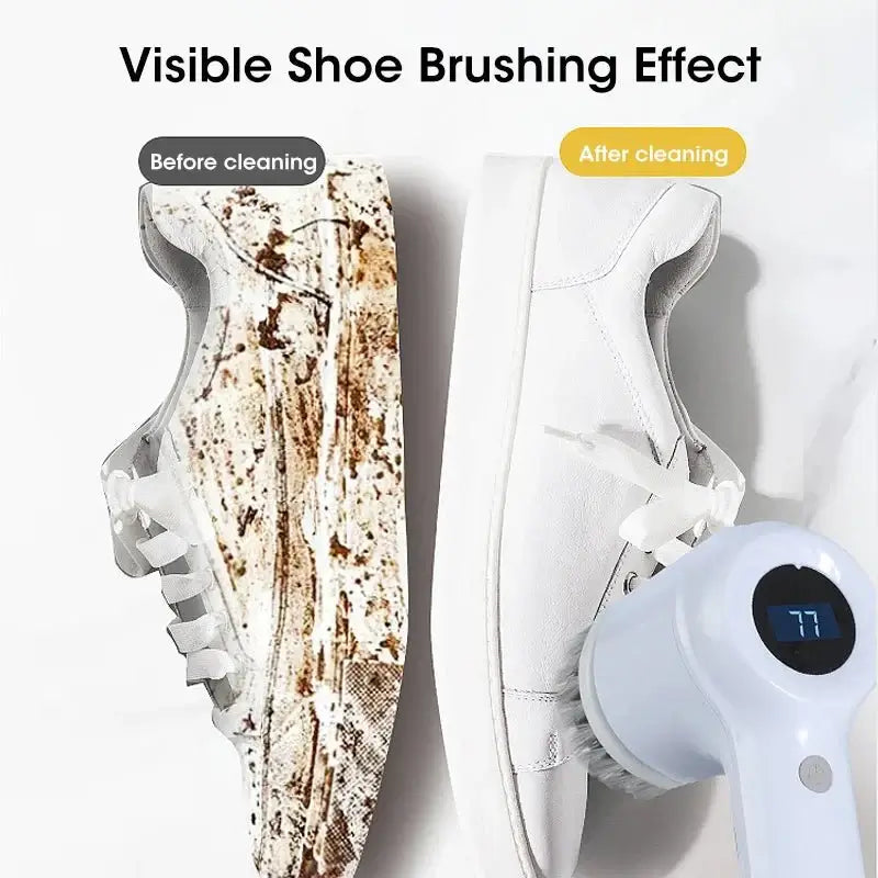 Electric Spin Scrubber, Bathroom Cordless Cleaning Brush Power Scrubber with 5 Replaceable Brush Heads, Electric Cleaning Brush - TheGlamTrend14:200001438WhiteWhiteElectric Spin Scrubber, Bathroom Cordless Cleaning Brush Power Scrubber with 5 Replaceable Brush Heads, Electric Cleaning Brush
