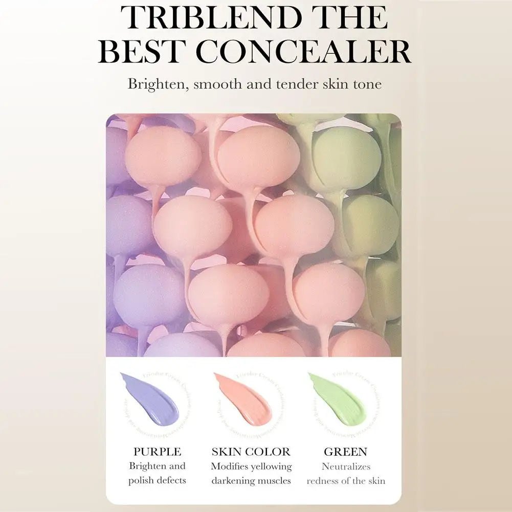 Face Makeup Primer Tri - color Cream Contour Color Isolation Waterproof Makeup Foundation Natural Makeup Base Cream 40g - TheGlamTrend200001176:200000195CCFace Makeup Primer Tri - color Cream Contour Color Isolation Waterproof Makeup Foundation Natural Makeup Base Cream 40g