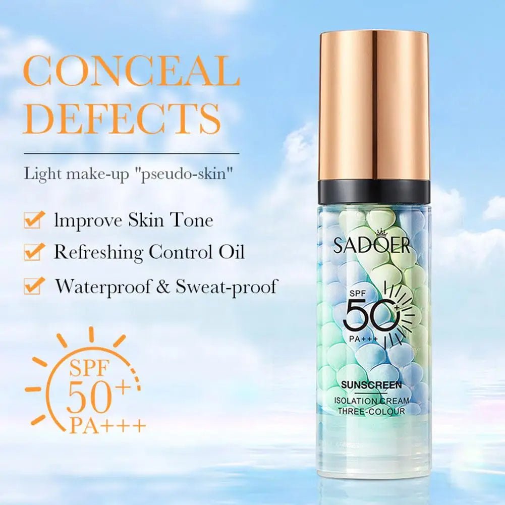 Face Makeup Primer Tri - color Cream Contour Color Isolation Waterproof Makeup Foundation Natural Makeup Base Cream 40g - TheGlamTrend200001176:200000195CCFace Makeup Primer Tri - color Cream Contour Color Isolation Waterproof Makeup Foundation Natural Makeup Base Cream 40g
