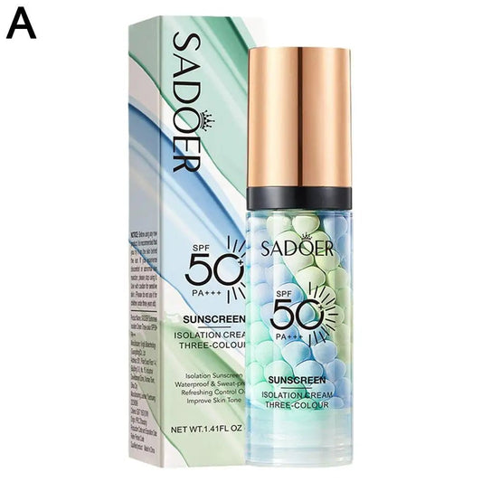 Face Makeup Primer Tri - color Cream Contour Color Isolation Waterproof Makeup Foundation Natural Makeup Base Cream 40g - TheGlamTrend200001176:200004889AAFace Makeup Primer Tri - color Cream Contour Color Isolation Waterproof Makeup Foundation Natural Makeup Base Cream 40g