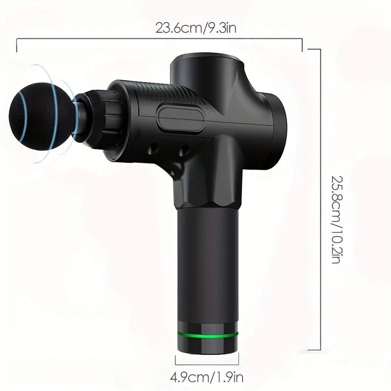 Fascial Massage Gun Electric Percussion Pistol Massager Body Neck Back Deep Tissue Muscle Relaxation Fitness Tool For Shoulder - TheGlamTrend14:19330Gear - Black;200009209:1271814027930Gear - BlackType C ChargeFascial Massage Gun Electric Percussion Pistol Massager Body Neck Back Deep Tissue Muscle Relaxation Fitness Tool For Shoulder