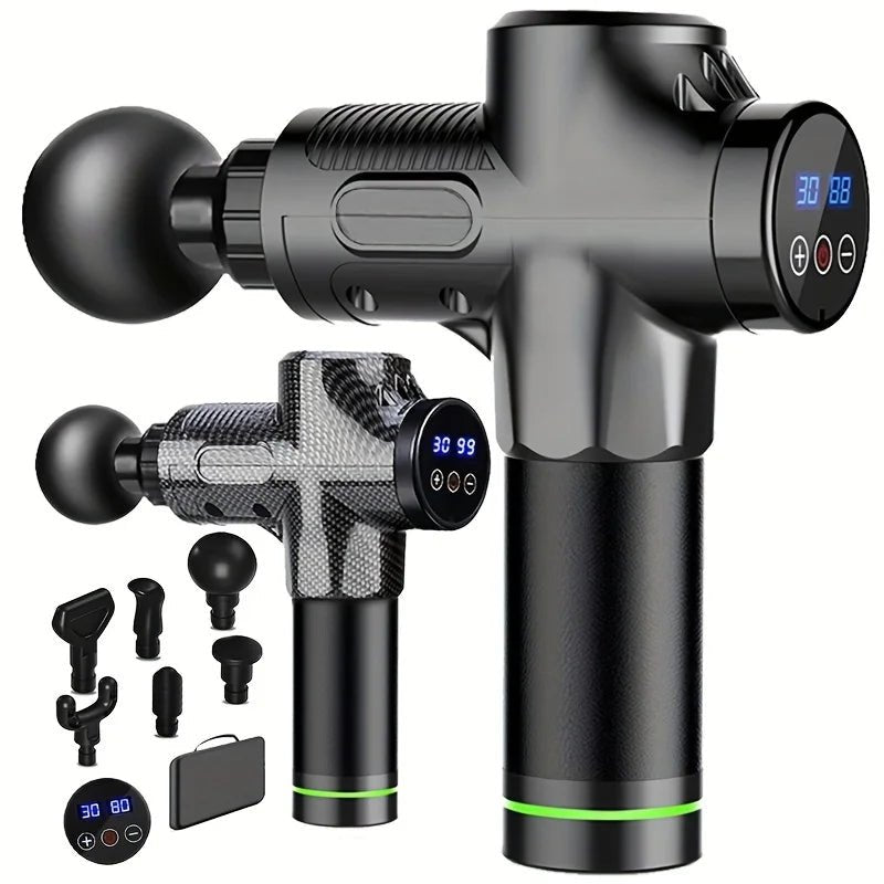 Fascial Massage Gun Electric Percussion Pistol Massager Body Neck Back Deep Tissue Muscle Relaxation Fitness Tool For Shoulder - TheGlamTrend14:19330Gear - Black;200009209:1271814027930Gear - BlackType C ChargeFascial Massage Gun Electric Percussion Pistol Massager Body Neck Back Deep Tissue Muscle Relaxation Fitness Tool For Shoulder
