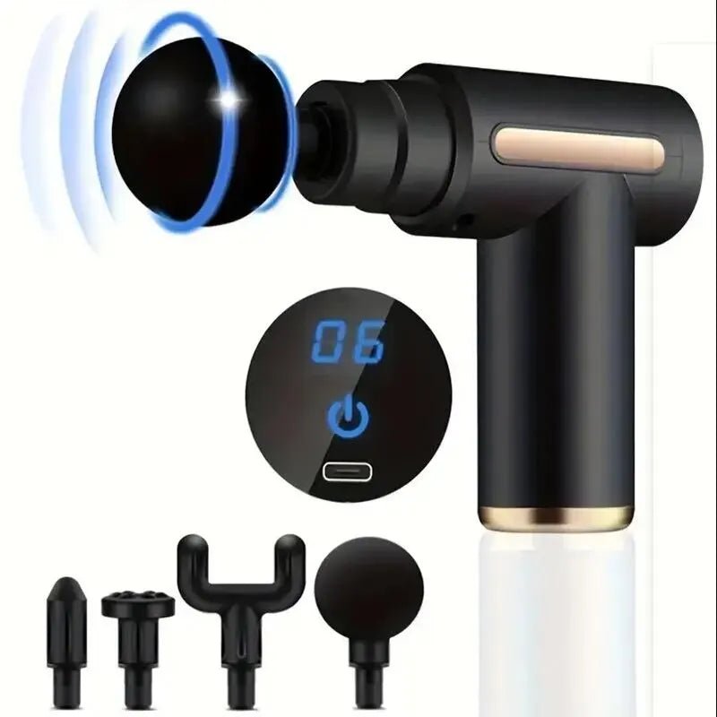 Fascial Massage Gun Electric Percussion Pistol Massager Body Neck Back Deep Tissue Muscle Relaxation Fitness Tool For Shoulder - TheGlamTrend14:3716Gear - Black;200009209:127181402796Gear - BlackType C ChargeFascial Massage Gun Electric Percussion Pistol Massager Body Neck Back Deep Tissue Muscle Relaxation Fitness Tool For Shoulder
