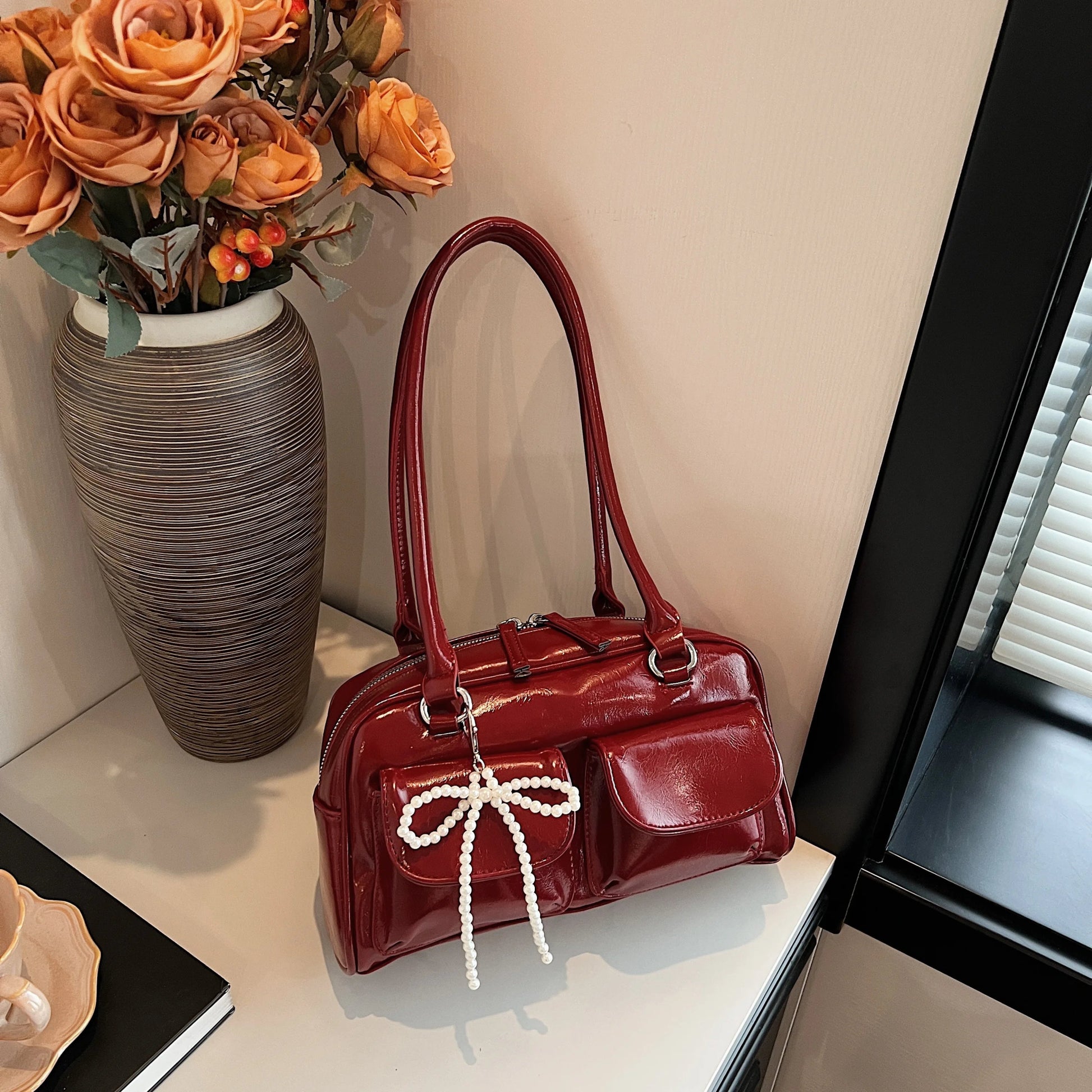 Fashionable Underarm Bow Bag for Women 2024 Korean Edition New Simple Leisure Pillow Bag Trendy Versatile Shoulder Bag - TheGlamTrend14:193blackFashionable Underarm Bow Bag for Women 2024 Korean Edition New Simple Leisure Pillow Bag Trendy Versatile Shoulder Bag
