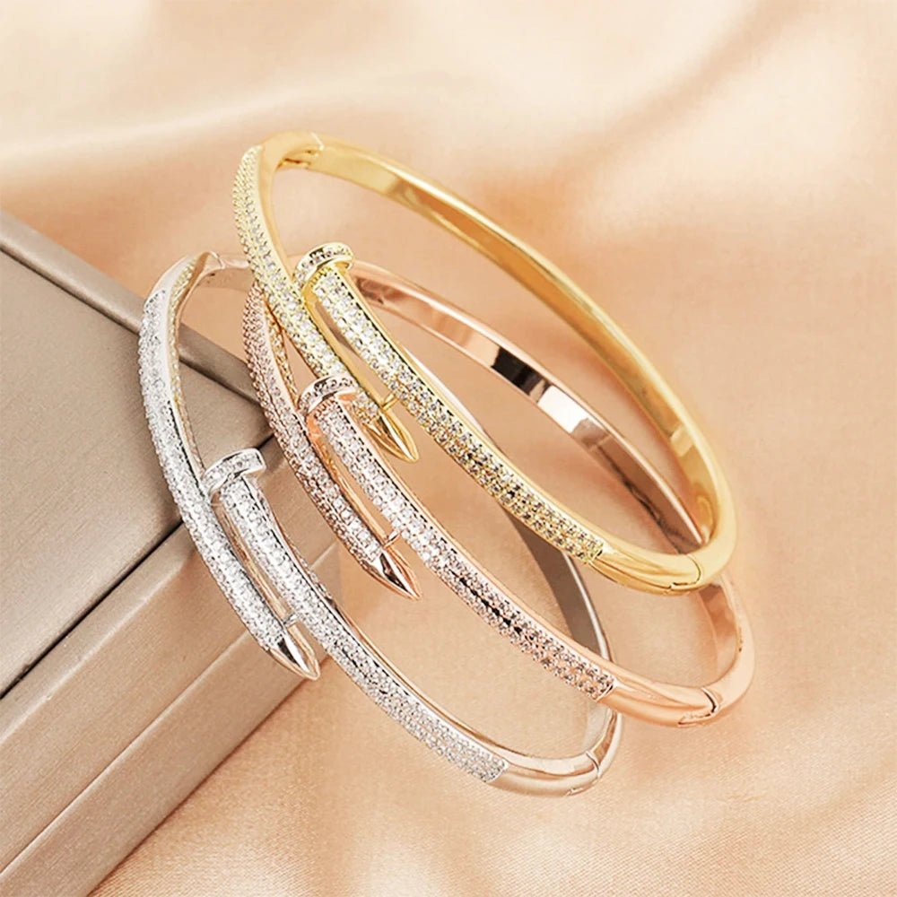 Female Jewelry Nail Bracelets Trendy Bracelet Zircon Screw Bracelet For Women Everyday Party Festive Jewelry As Gifts - TheGlamTrend200001033:361181BS - J5507SBS - J5507SFemale Jewelry Nail Bracelets Trendy Bracelet Zircon Screw Bracelet For Women Everyday Party Festive Jewelry As Gifts