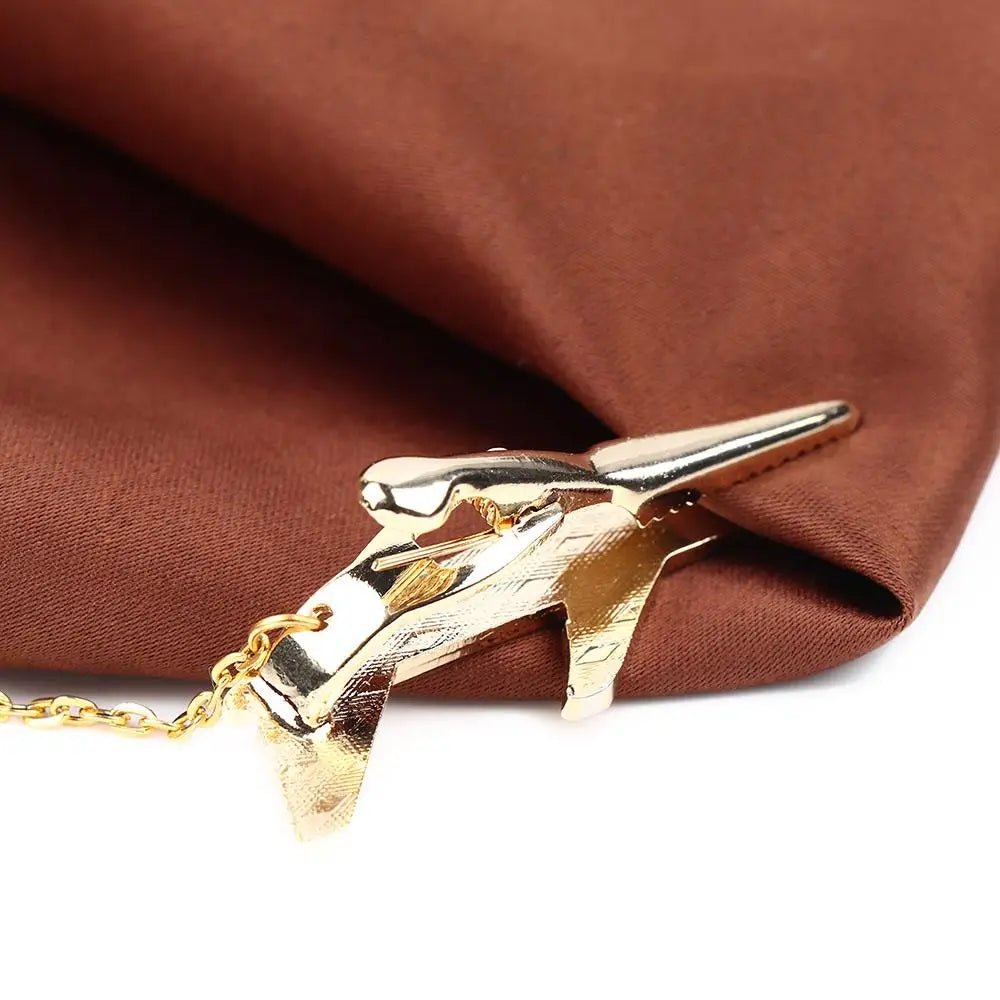Gentleman Fashion Airplane Shape Accessories Jewelry Wedding Gifts Necktie Clip Shirt Tie Pin Aircraft Clips Men Tie Clip - TheGlamTrend200001033:200004862 - Gentleman Fashion Airplane Shape Accessories Jewelry Wedding Gifts Necktie Clip Shirt Tie Pin Aircraft Clips Men Tie Clip
